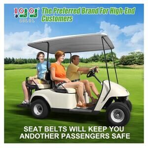 10L0L Golf Cart Seat Belts Kit, Universal for 4 Passenger EZGO, Club Car Yamaha